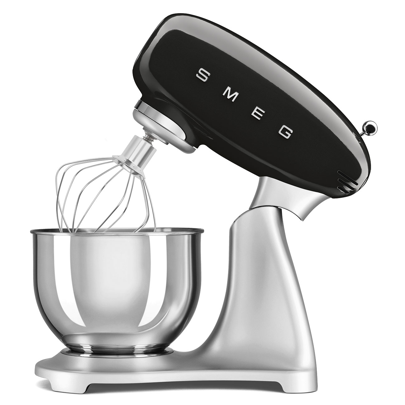 Leichte Gebrauchsspuren:SMEG Küchenmaschine SMF04BL 50's schwarz