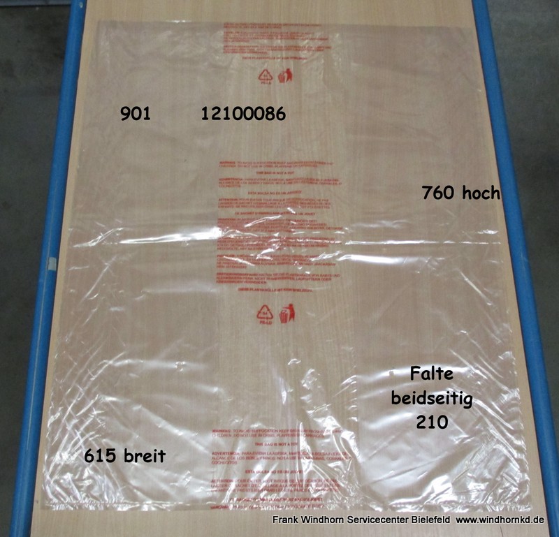 LDPE Beutel 4x gelocht 615+415*760