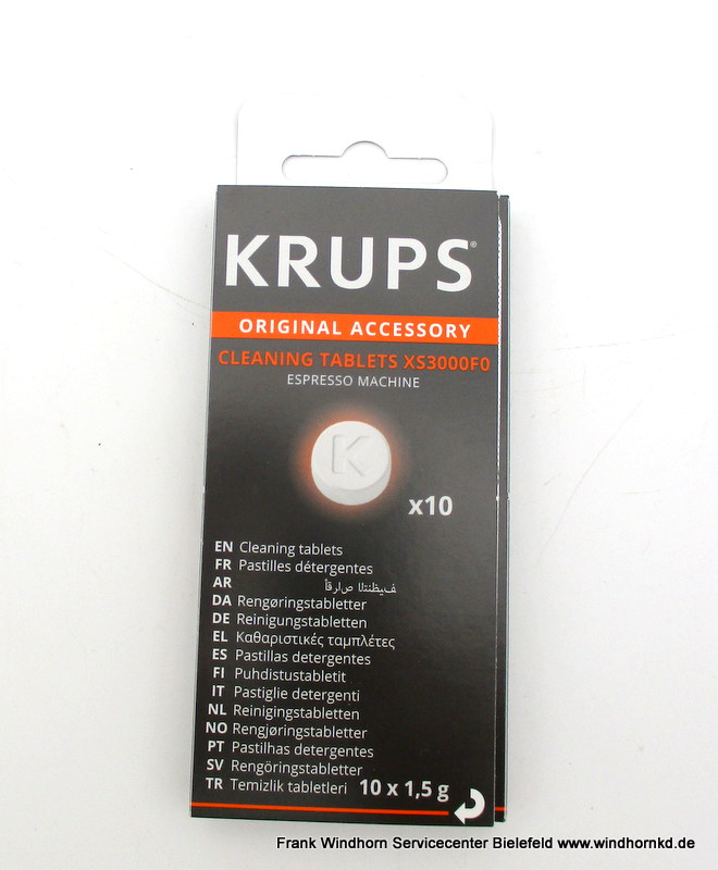 KRUPS XS3000F0 Reinigungstabletten Espresseria - 10 Tabletten