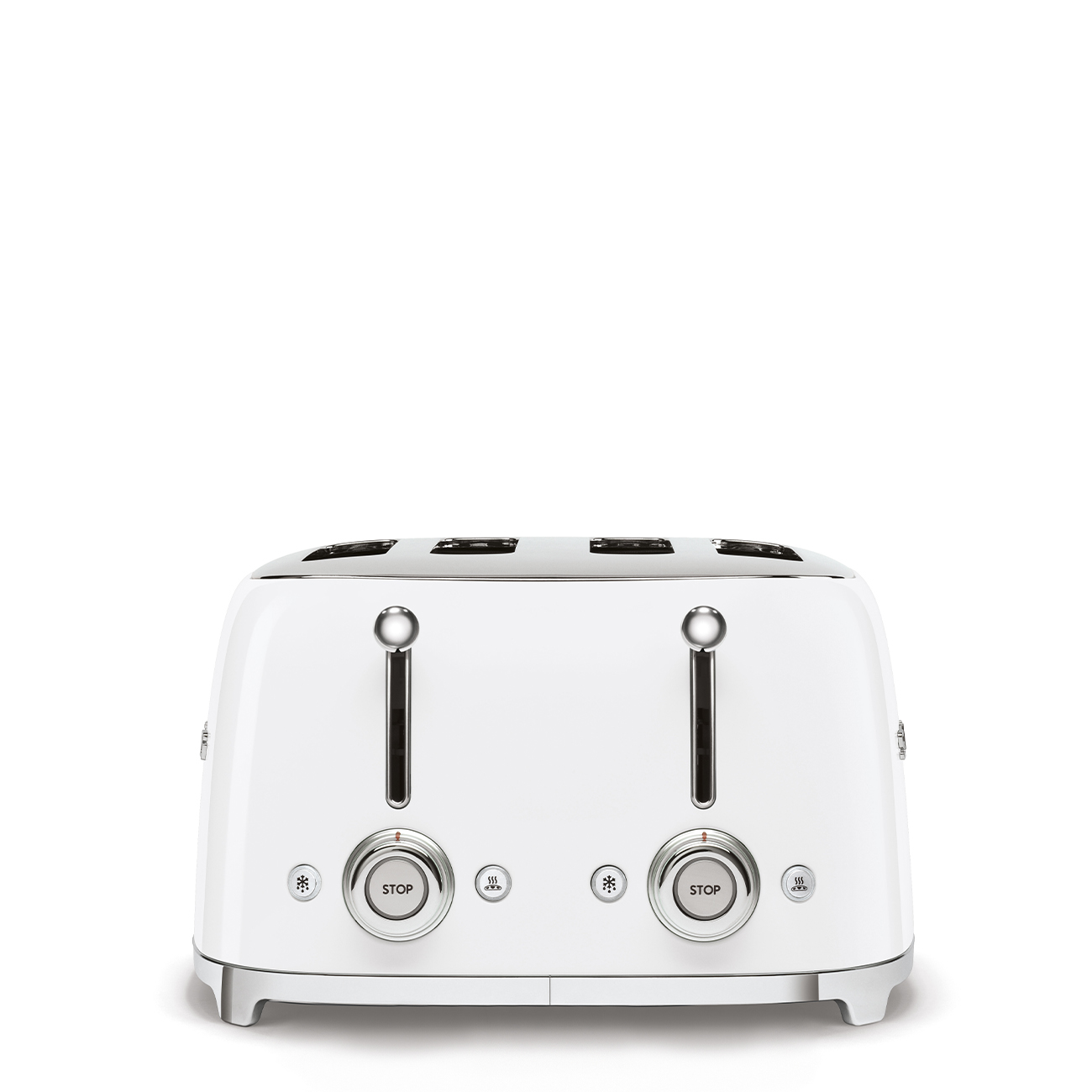 Deutliche Gebrauchsspuren:SMEG Toaster TSF03WHEU 50's Style Weiß