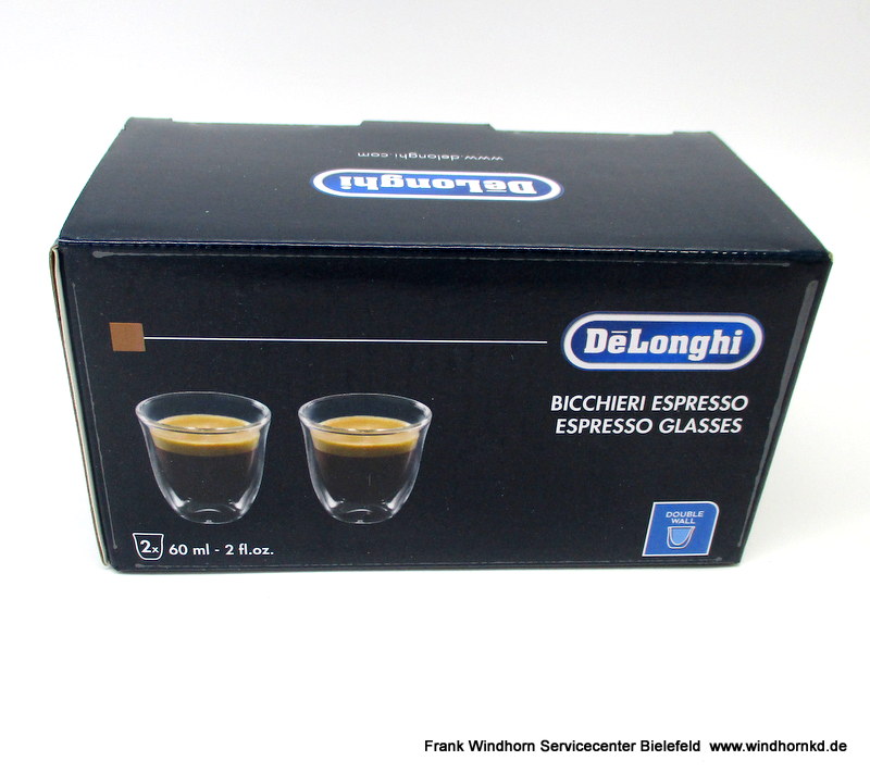 DeLonghi Espresso Glasses Set 2 90ml