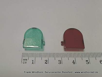 Deckglas rot + grün