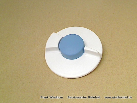 Schalterknopf, weiß/hellblau