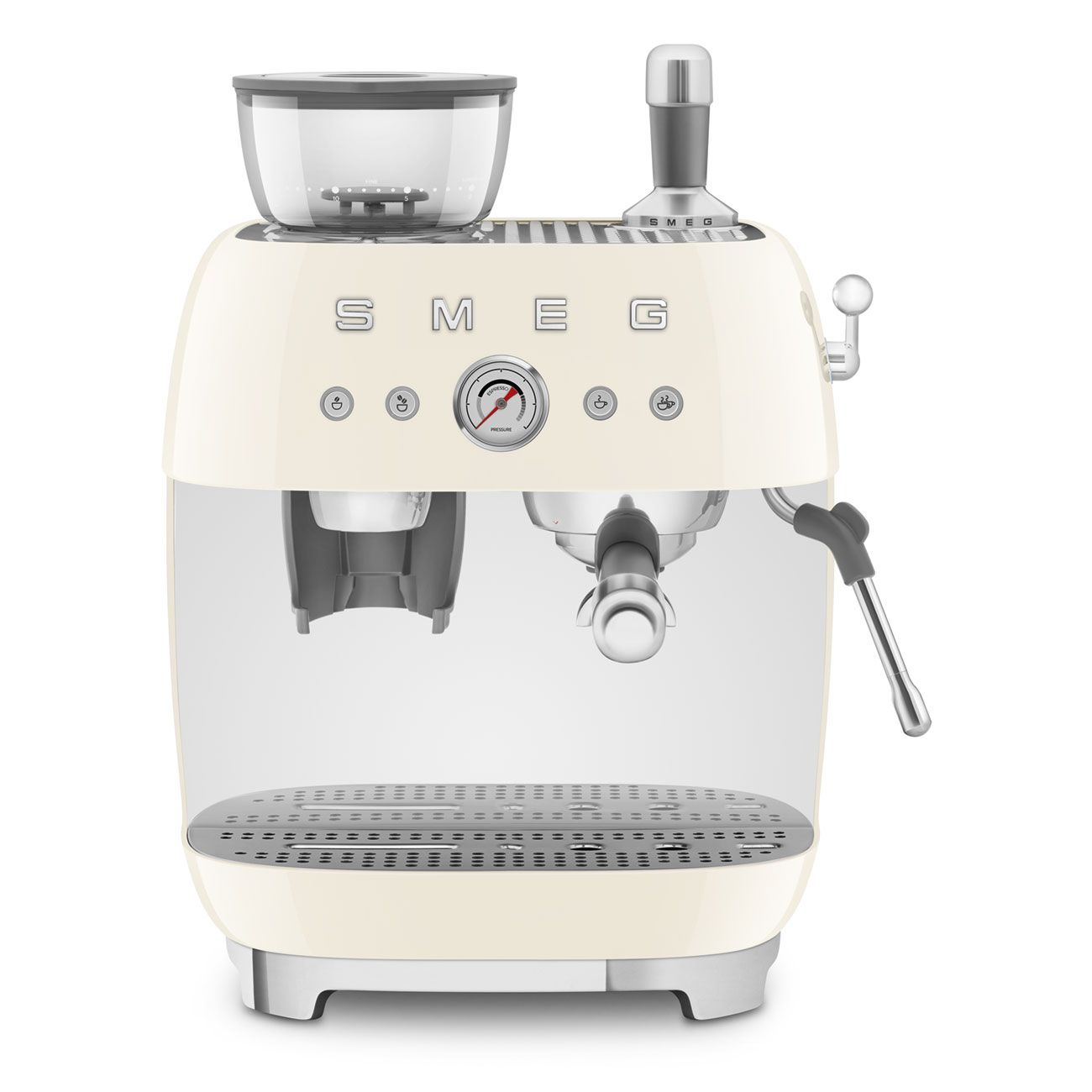 Gebraucht - Wie neu: Espressomaschine mit Mahlwerk EGF03 Creme