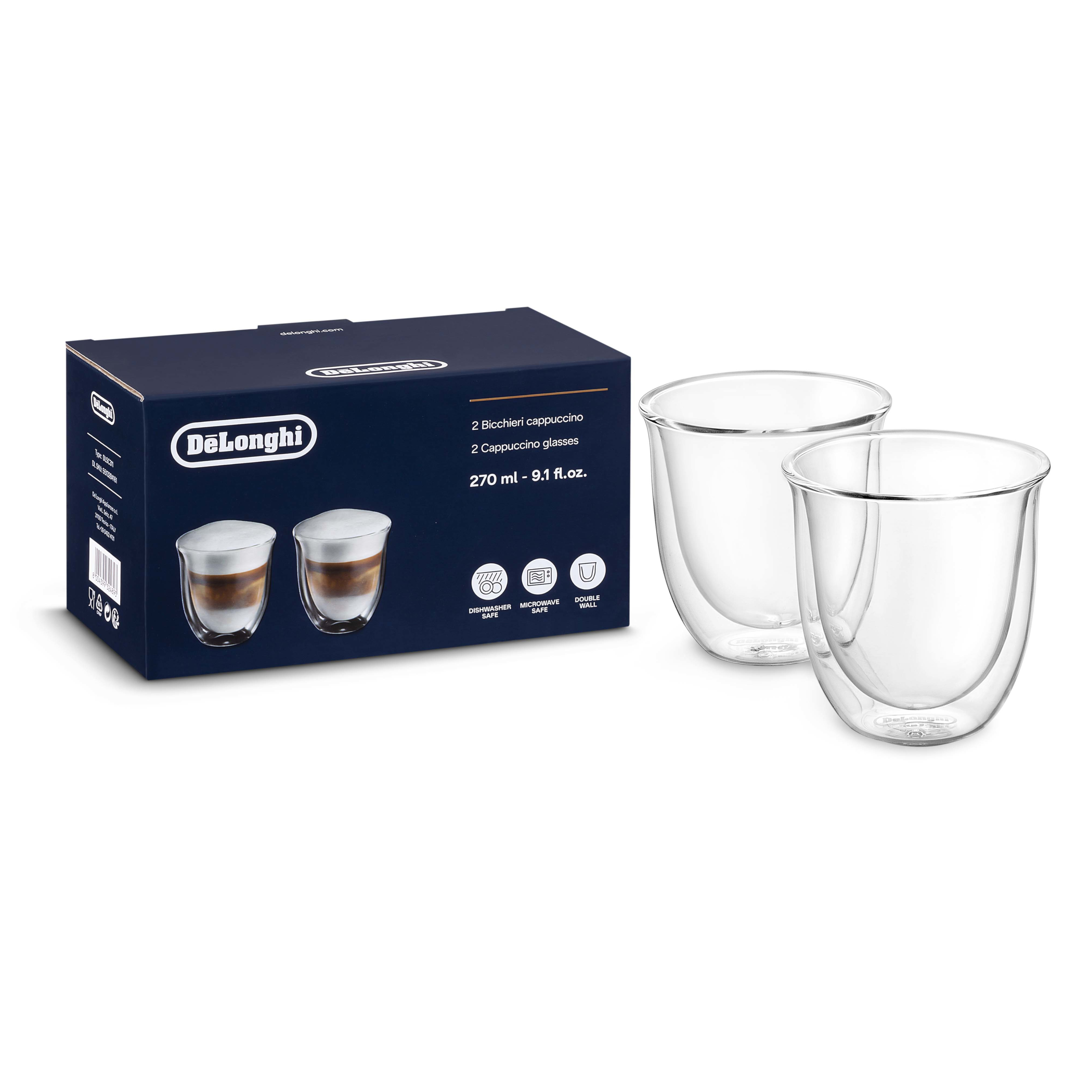DeLonghi 270ml Cappuccinogläser 5513284161 - Original Zubehör