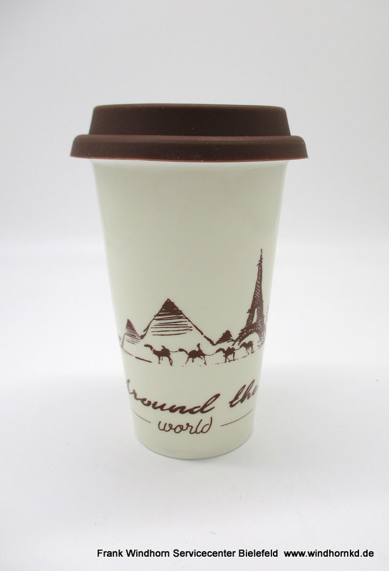 DeLonghi DLSC057 – Doppelwandiger Keramik Thermo-/Reisebecher