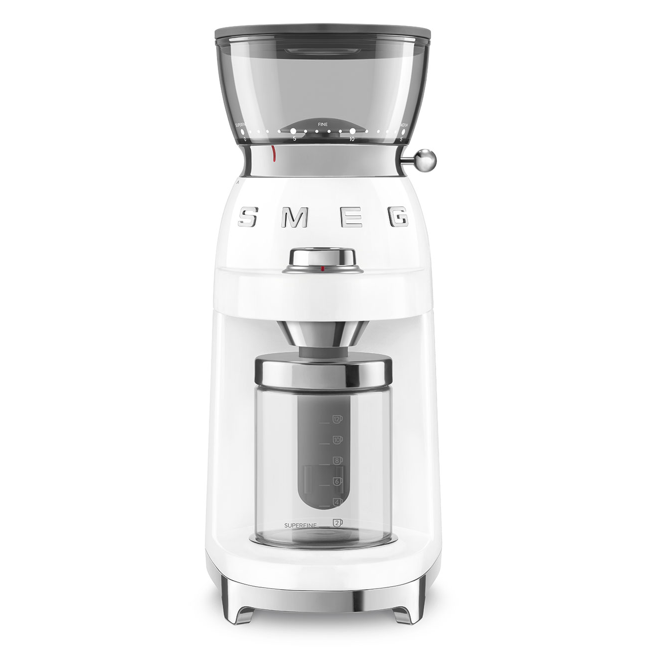 Gebrauchsspuren: SMEG Kaffeemühle weiß 50's Style