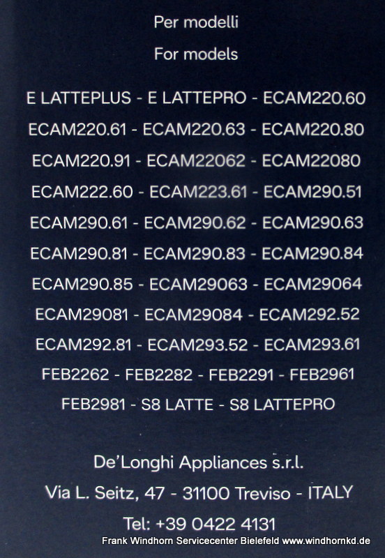 De’Longhi DLSC035 Milchkaraffe Magnifica Start EVO Original