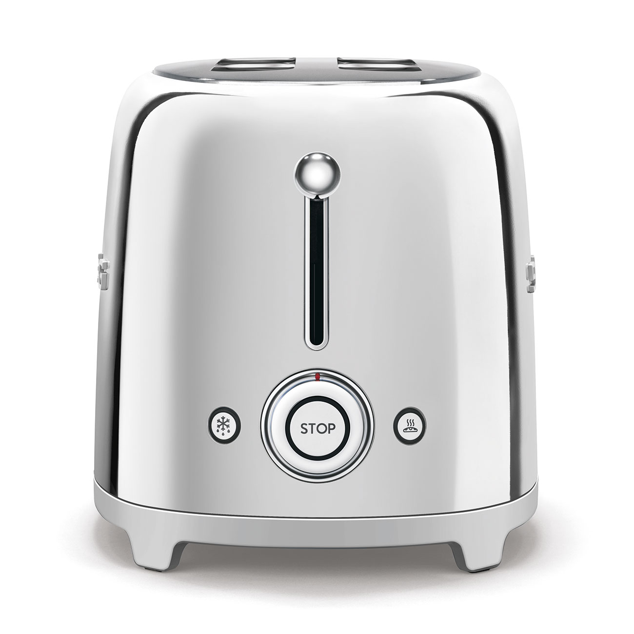 Leichte Gebrauchsspuren:SMEG Toaster TSF02SSEU 50's Style silber