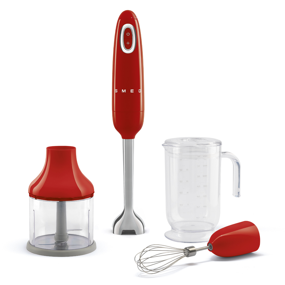 Slight Signs of Use: SMEG 50s-Style Hand Blender, red