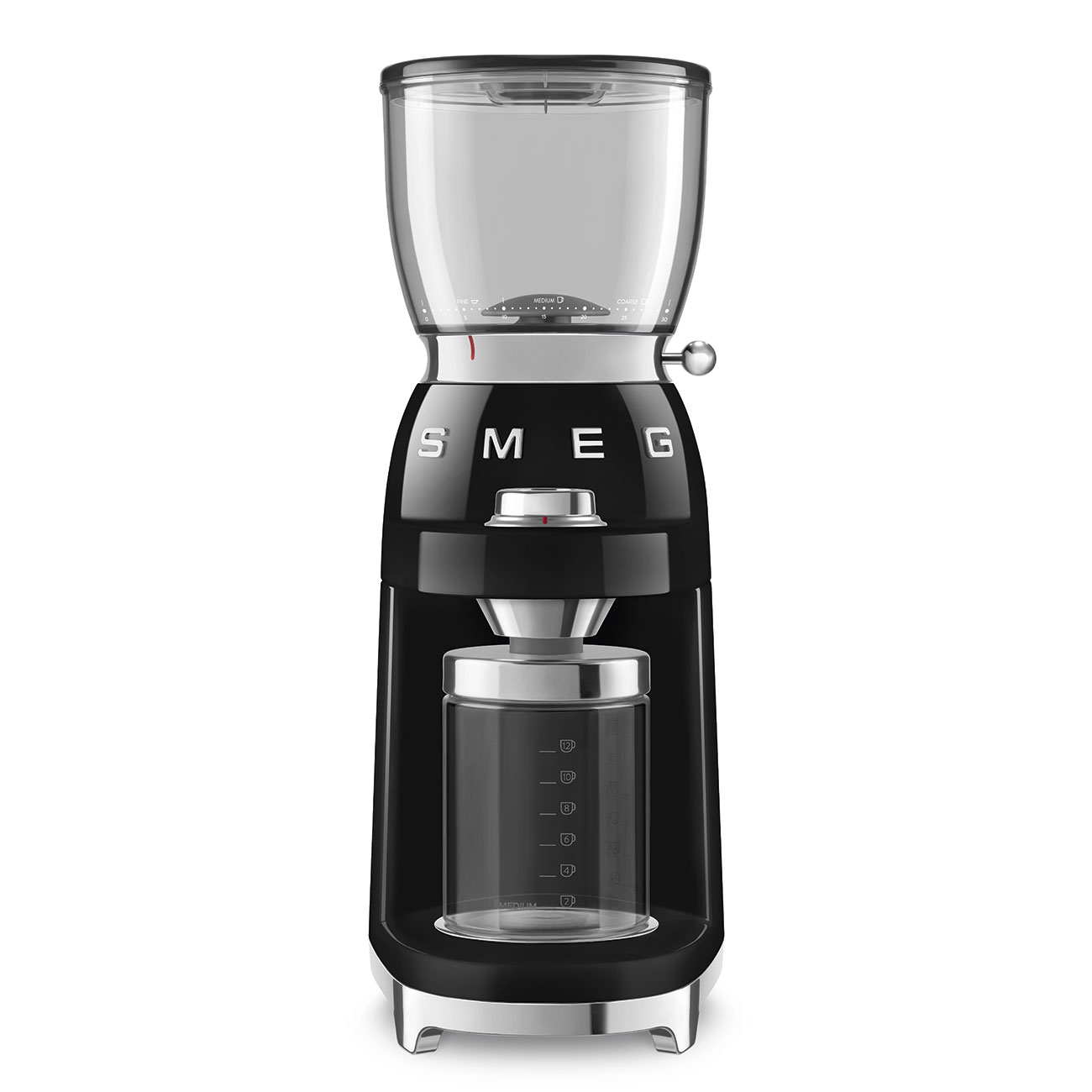 Leichte Gebrauchsspuren: SMEG Kaffeemühle schwarz 50's Style