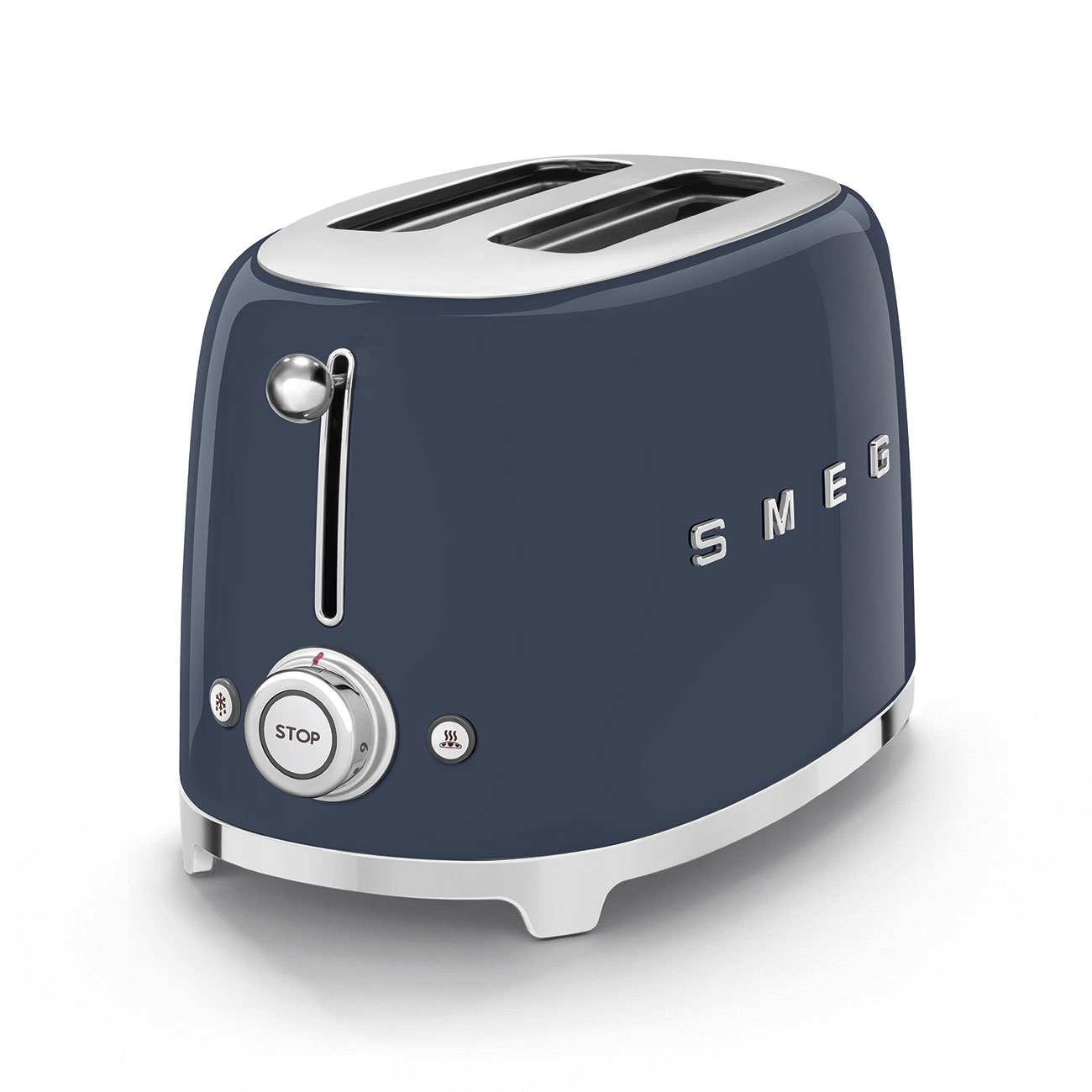 Slight signs of use: SMEG 2-Slice Toaster, navy blue