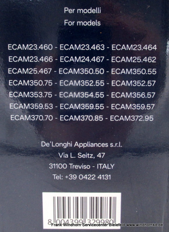 Delonghi DLSC012 Latte Crema milk box for the ECAM