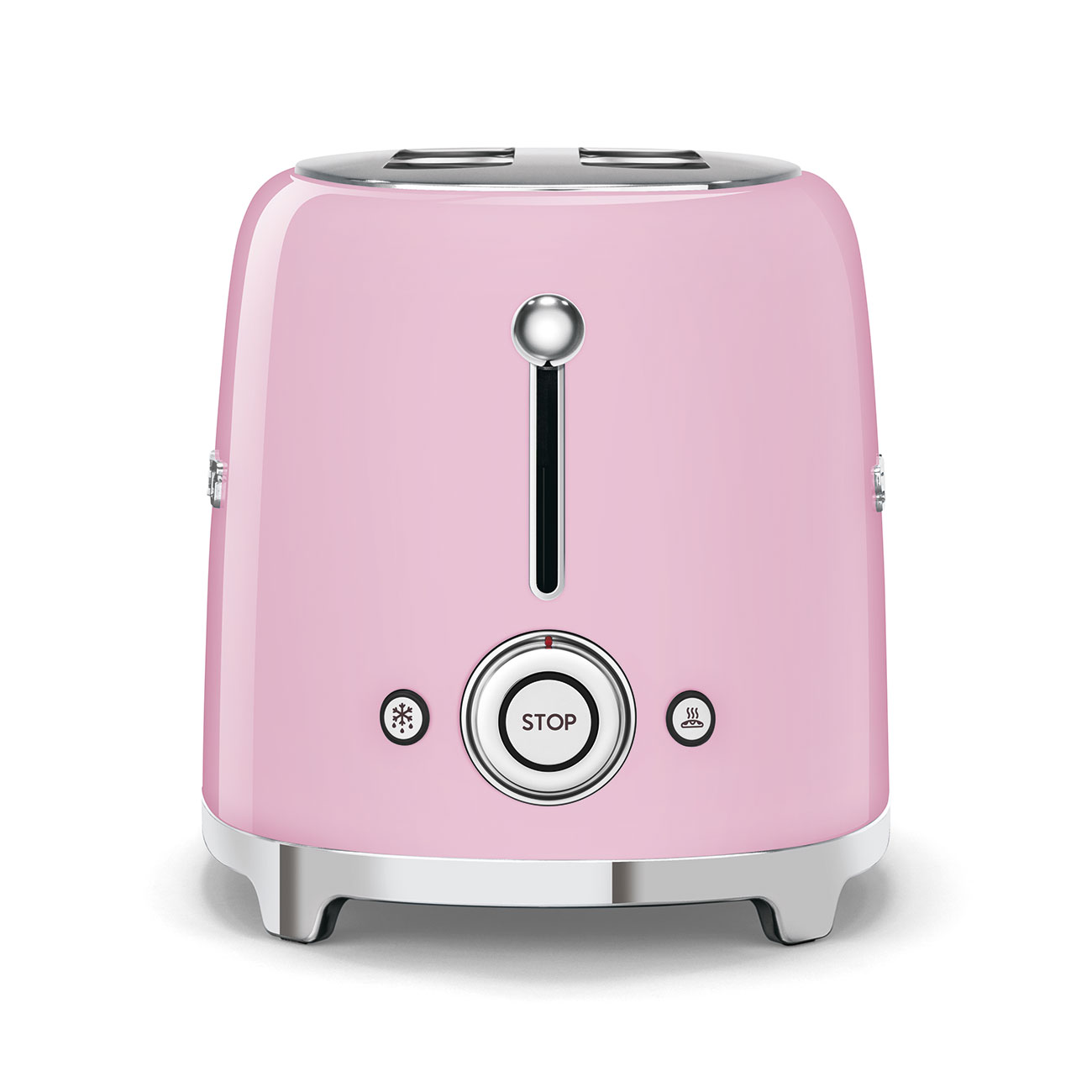 Slight signs of wear: SMEG 2-slice toaster, pink glossy