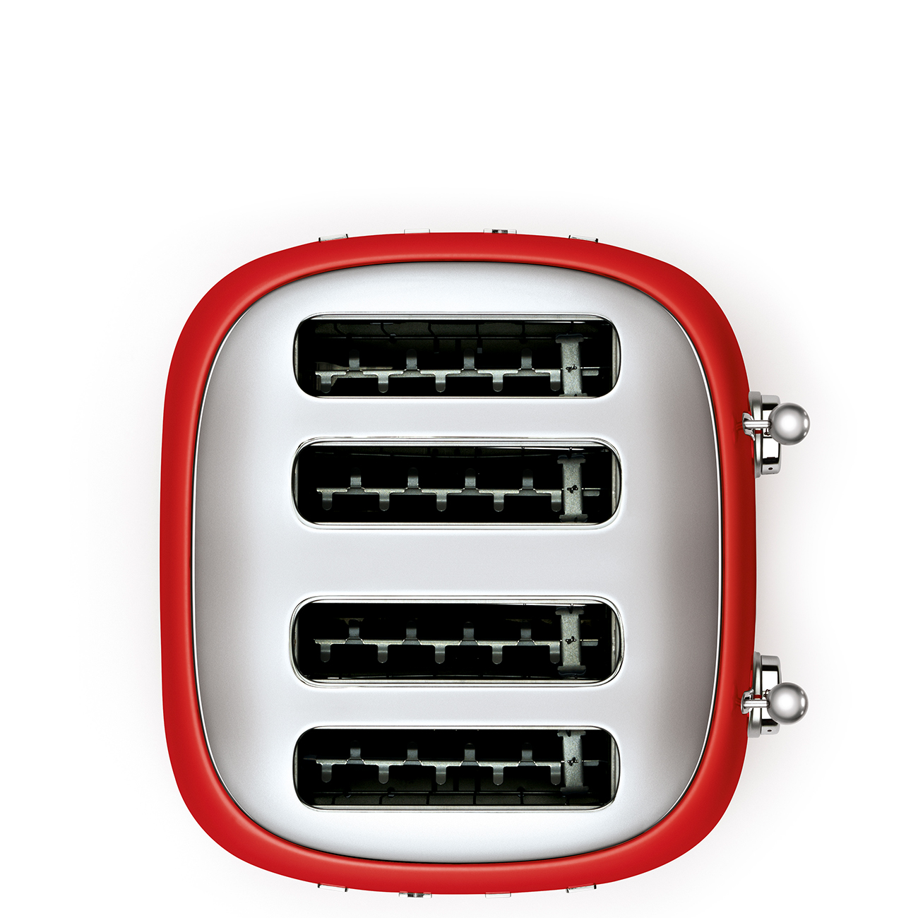 Deutliche Gebrauchsspuren: SMEG Toaster TSF03RDEU 50's Style rot