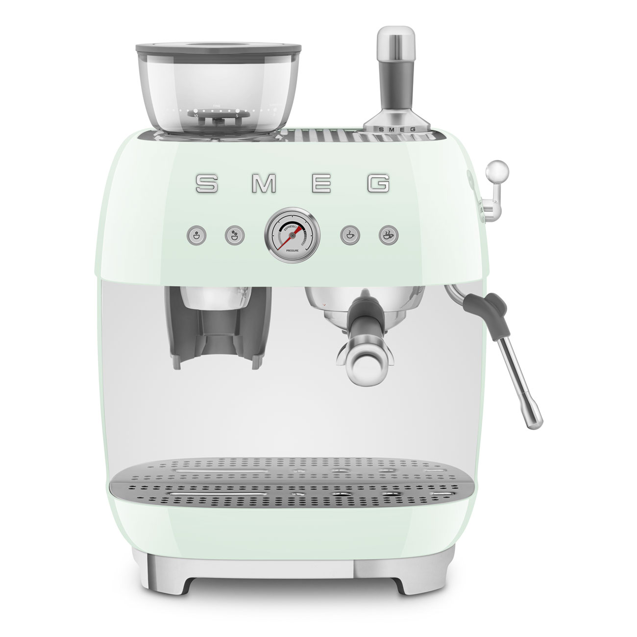Leichte Gebrauchsspuren: Espressomaschine mit Mahlwerk Grün