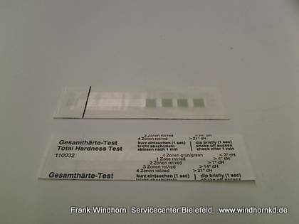 Wasserhärte Teststreifen 