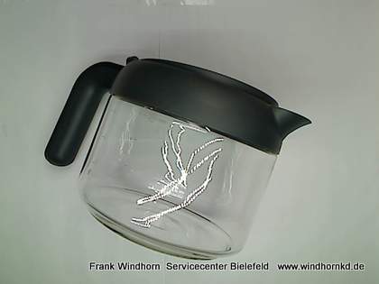 Glaskanne m.Deckel sw. CM020