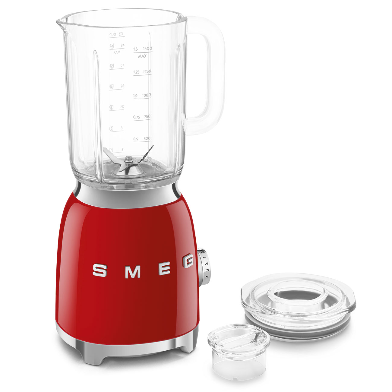 Deutliche Gebrauchsspuren:SMEG Standmixer 50's Style BLF03RD rot