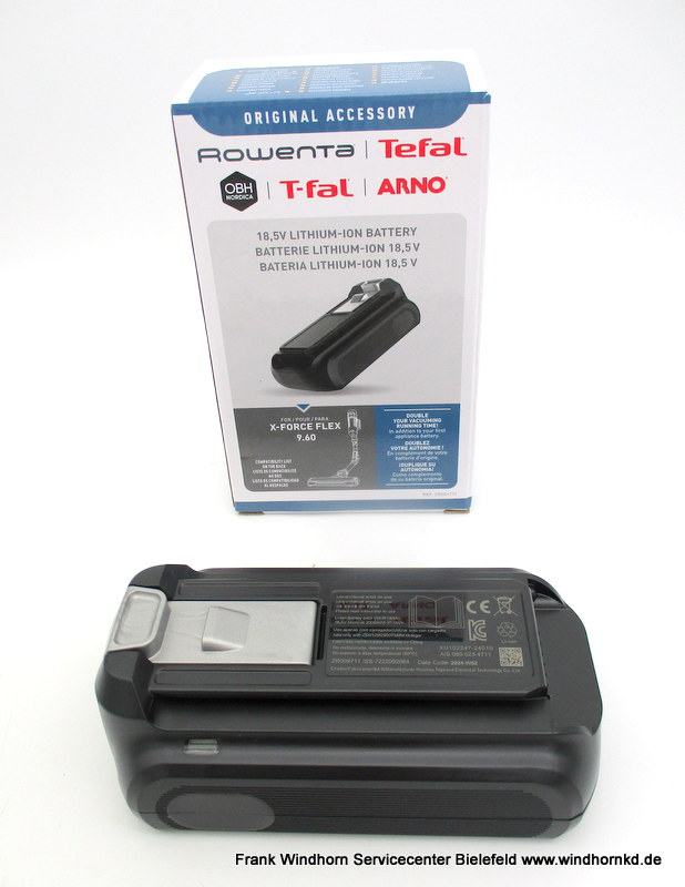 Rowenta Tefal ZR009711 Original 18,5 V Li-Ion Akku X-Force Flex