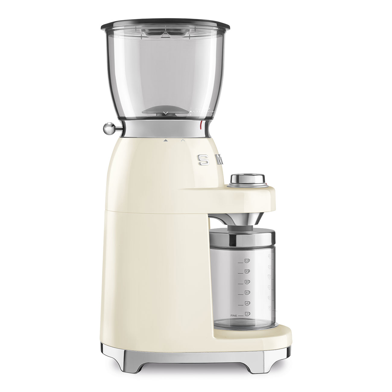 Signs of Use: SMEG CGF11CR Coffee Grinder, Cream, 50s