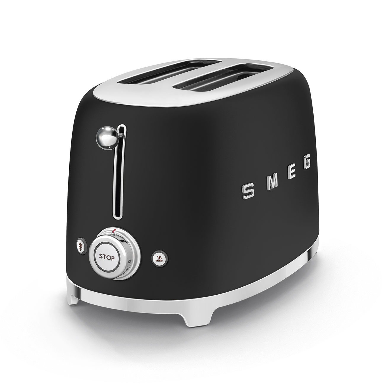 Slight signs of wear: SMEG 2-slice toaster, black matte