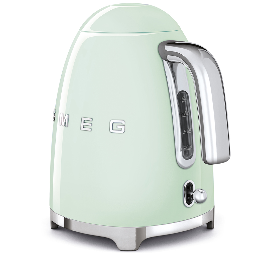 Slight signs of wear: SMEG 2-slice toaster, pastel green