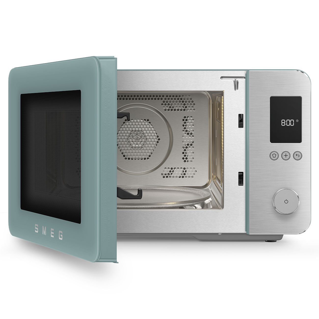 Deutliche Gebrauchsspuren: SMEG MOC02EGM Kombi-Mikrowelle Grün