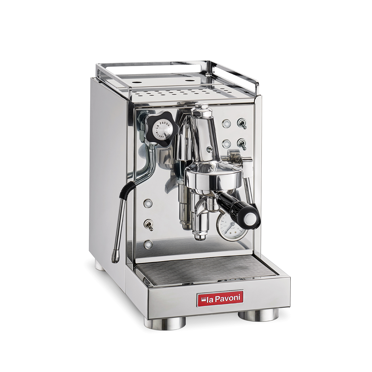 La Pavoni LPSMCS01EU Mini Cellini Edelstahl Siebträgermaschine