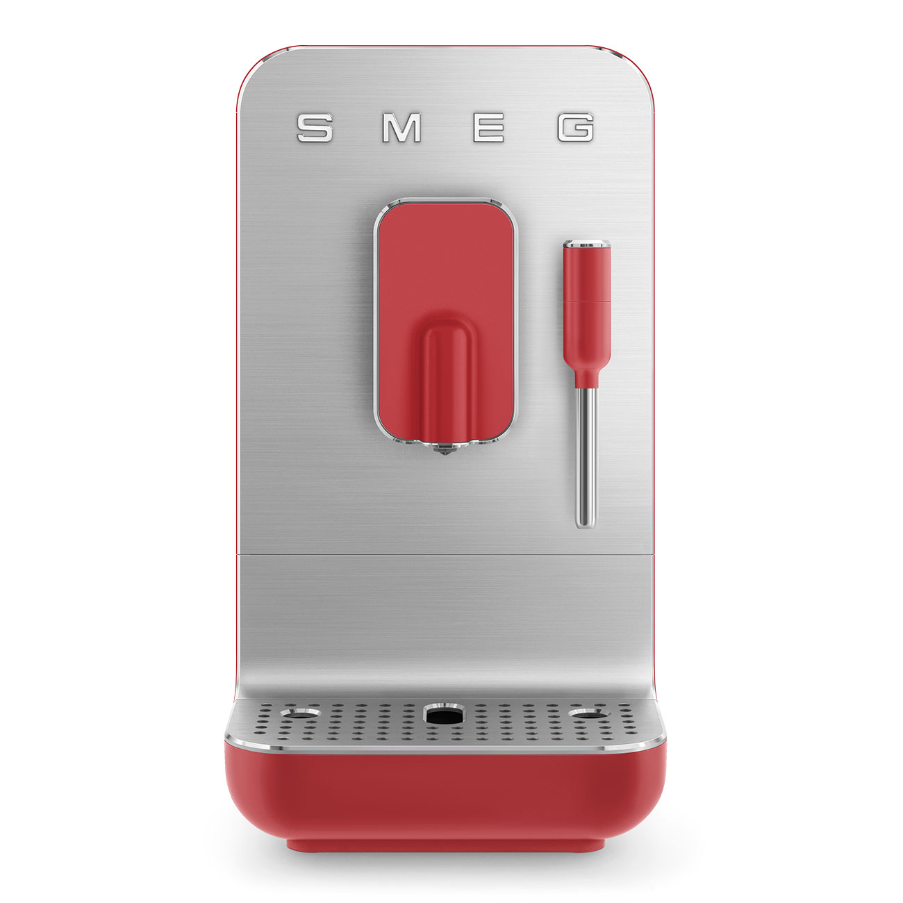 Slight signs of use: Automatic Coffee Machine with Steam Red
