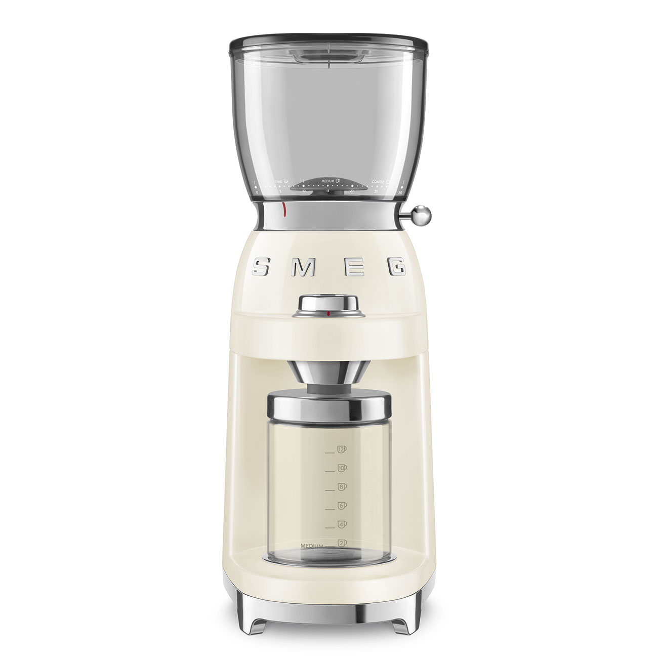 Signs of Use: SMEG CGF11CR Coffee Grinder, Cream, 50s