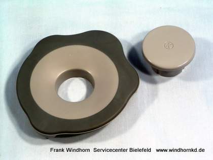 Deckel +Stopfer grau