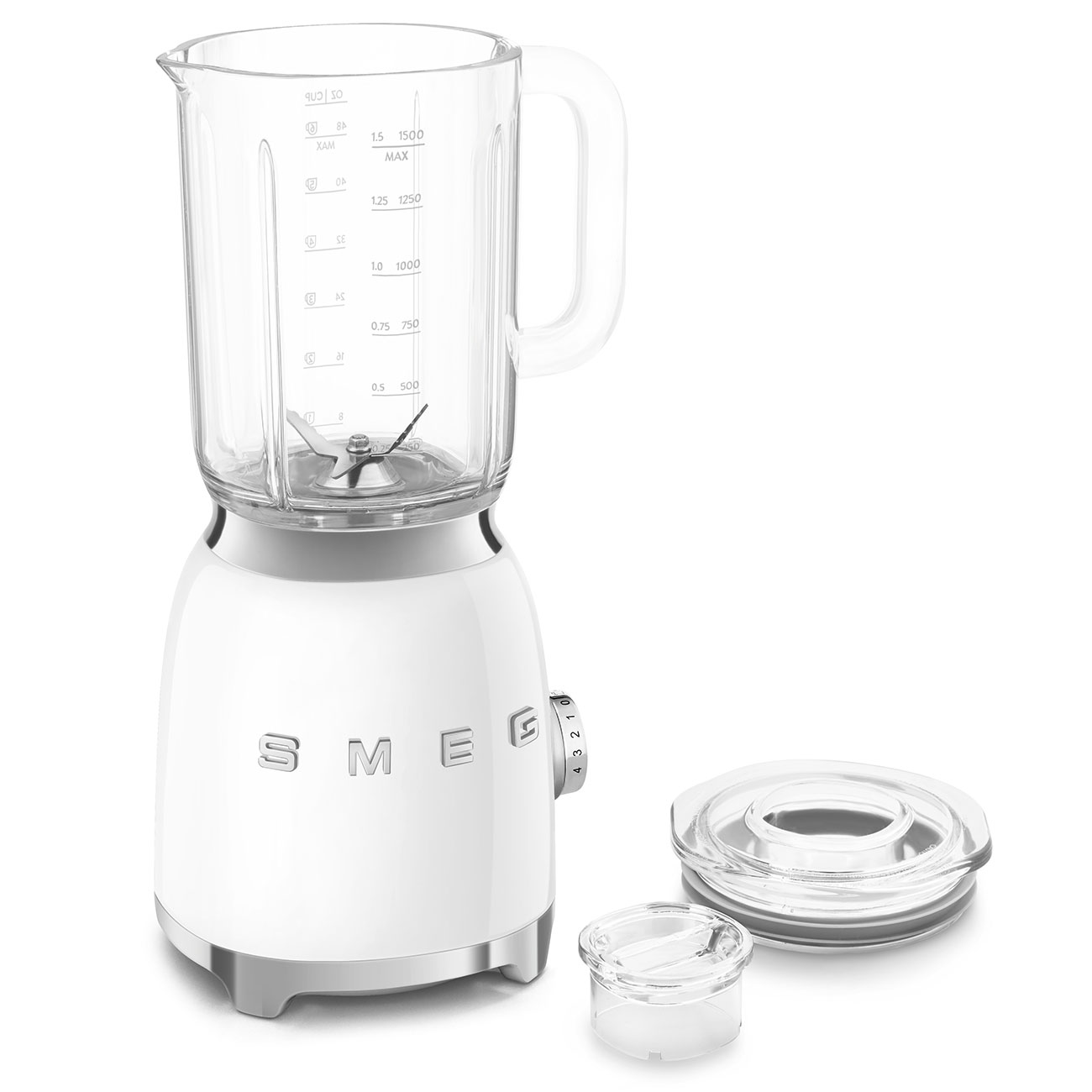 Deutliche Gebrauchsspuren: SMEG 50's Standmixer BLF03WH Weiß