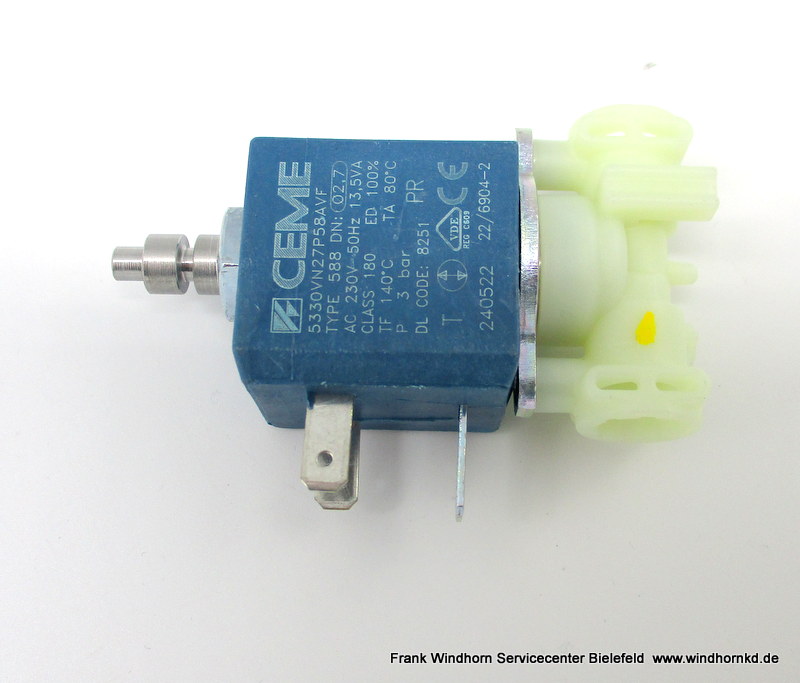 3-way solenoid valve 230 V – for De’Longhi fully coffee machines
