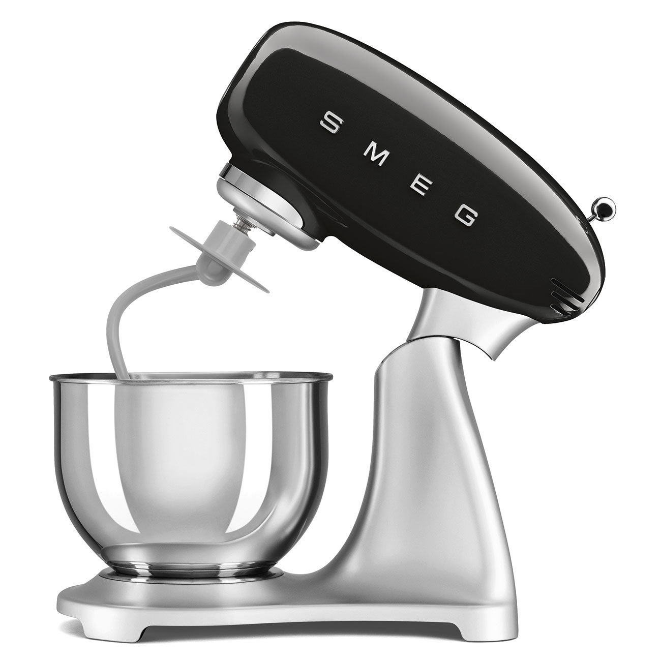 Leichte Gebrauchsspuren:SMEG Küchenmaschine SMF04BL 50's schwarz