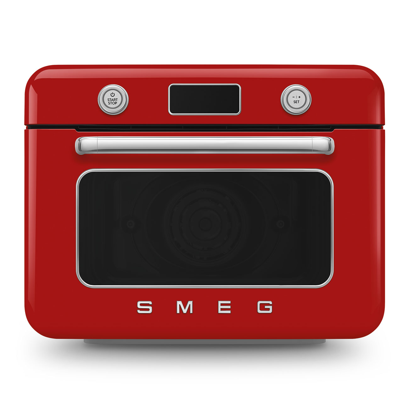 Leichte Gebrauchsspuren: SMEG COF01RD Kombi-Dampfbackofen rot