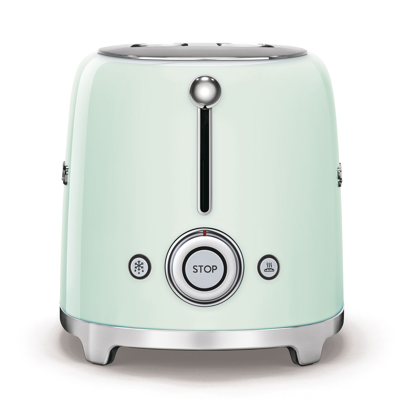 Slight signs of use: SMEG 2-slice toaster, pastel green