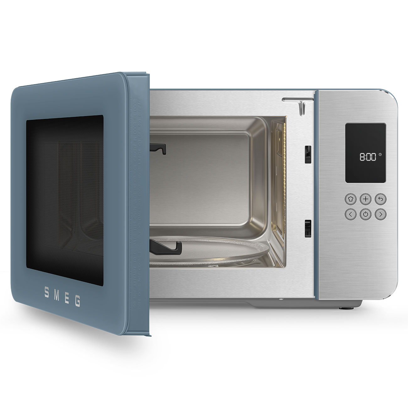 Gehäuseschaden: SMEG 50's Mikrowelle MOC01SBM blau
