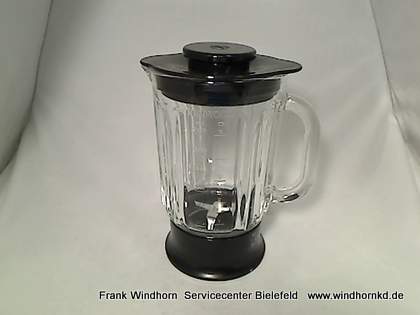 Aufsatz Zerkleinerer Glas schwarz