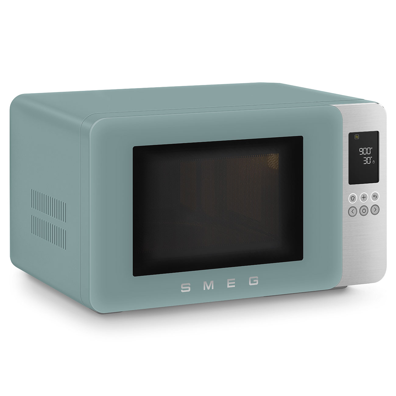 Gebrauchsspuren: SMEG 50's Mikrowelle MOC01EGM Grün