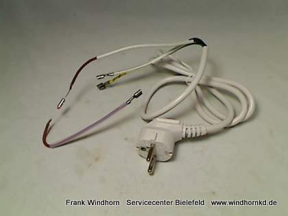 Geräteschnur + Sicherung / weiß