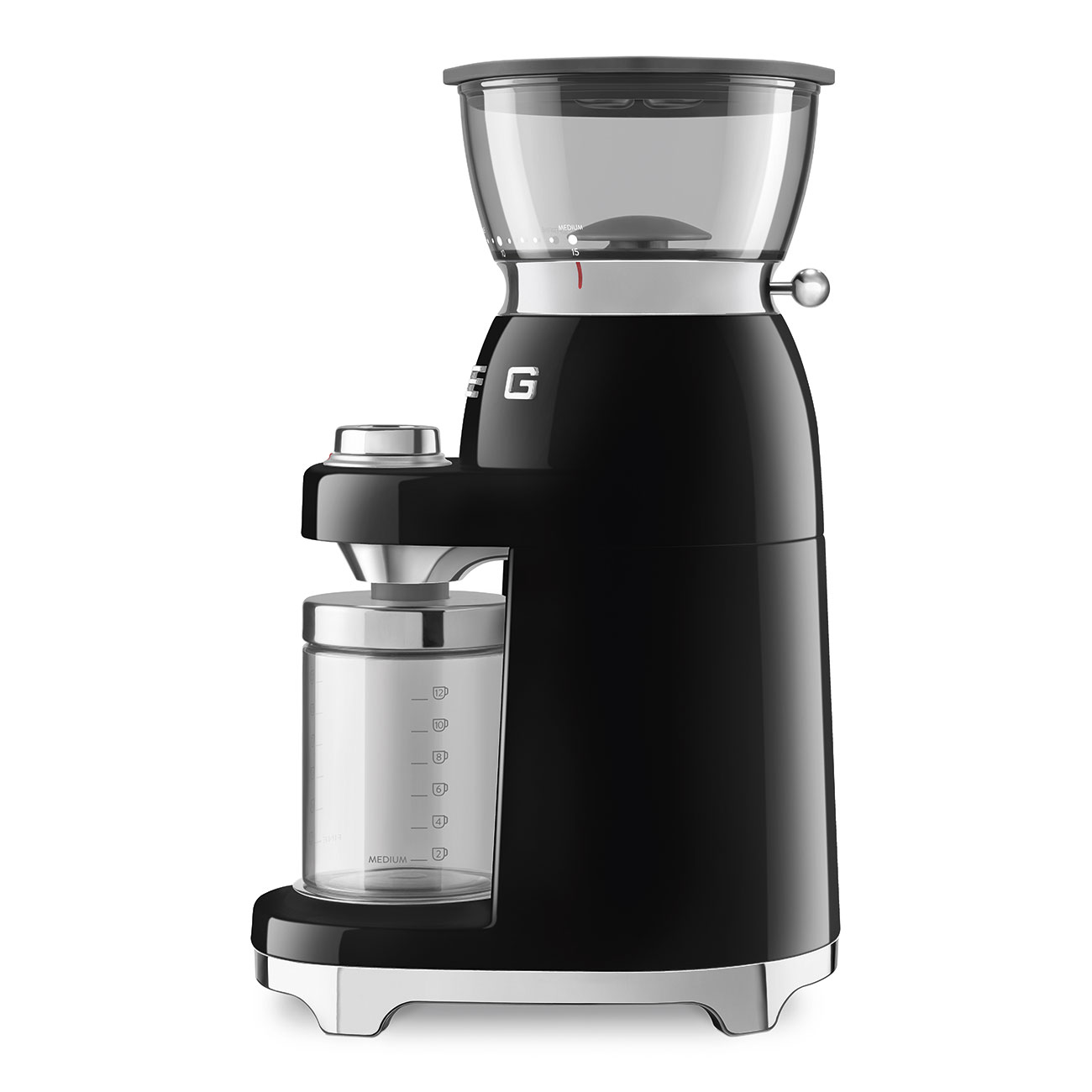 Leichte Gebrauchsspuren: SMEG Kaffeemühle schwarz 50's Style