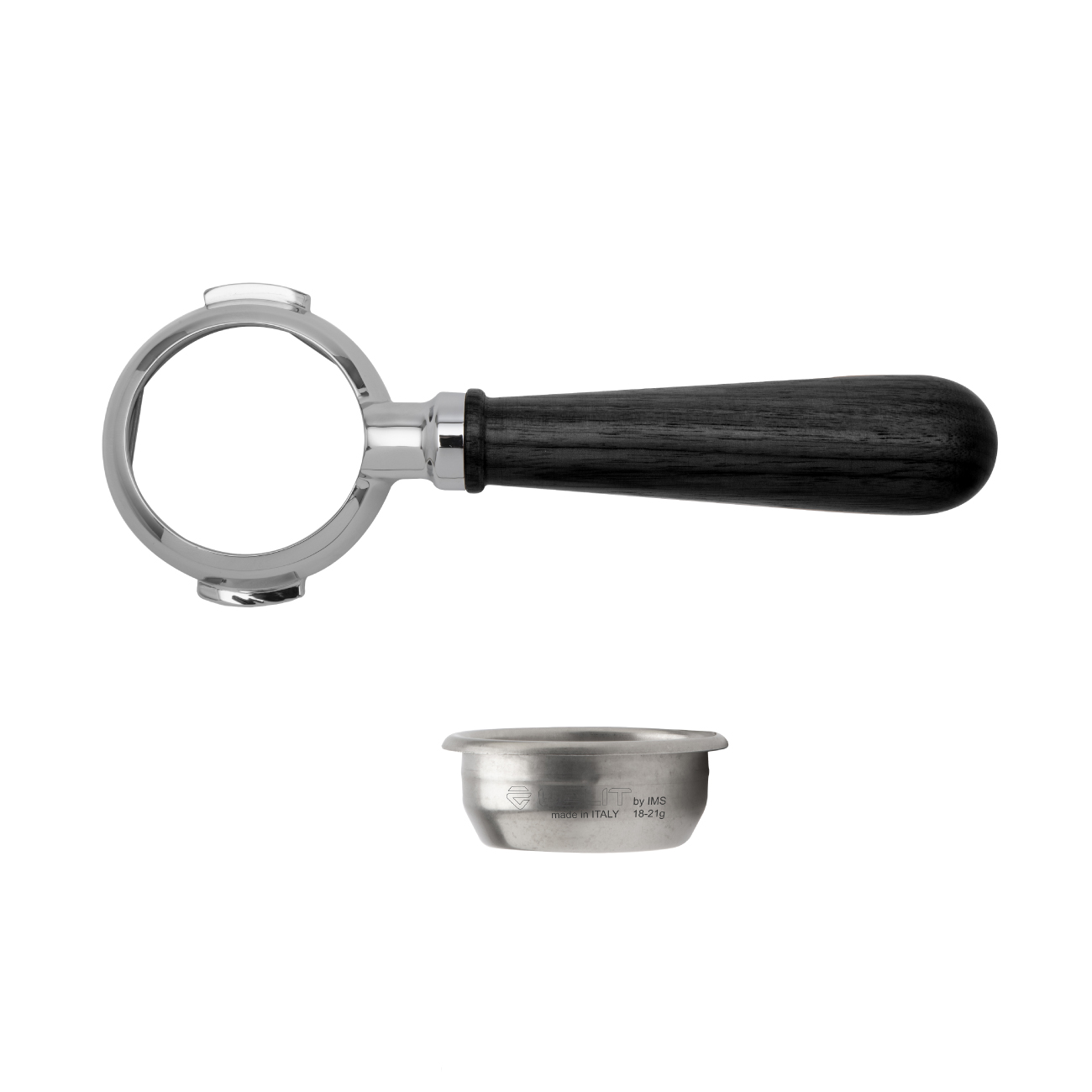 LELIT Siebträger Schwarz Holzgriff 58mm