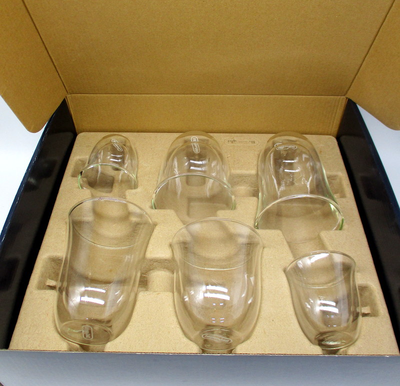 DeLonghi 5513284451 Espresso Thermogläser aus Borosilikatglas 6x