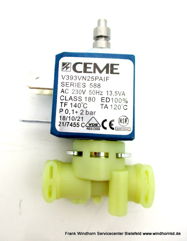 Hot Water/Steam Solenoid Valve 230V