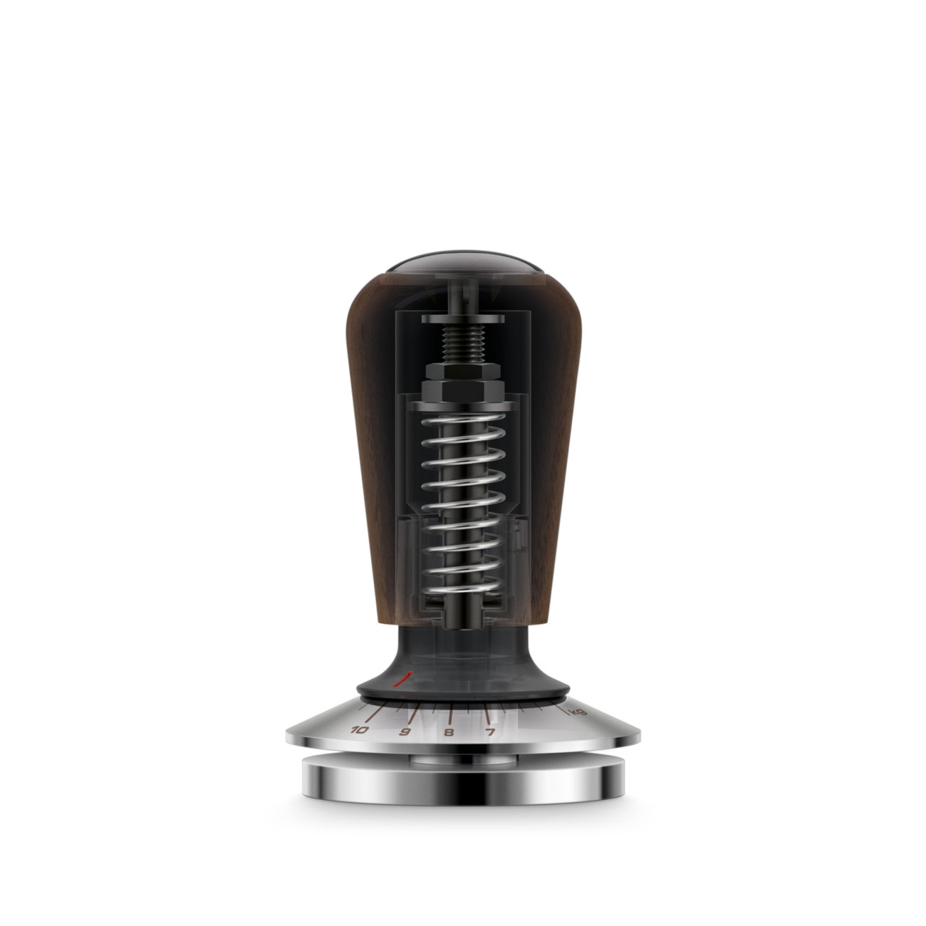 SAGE the Force Gauge Tamper 54mm Walnut Brown