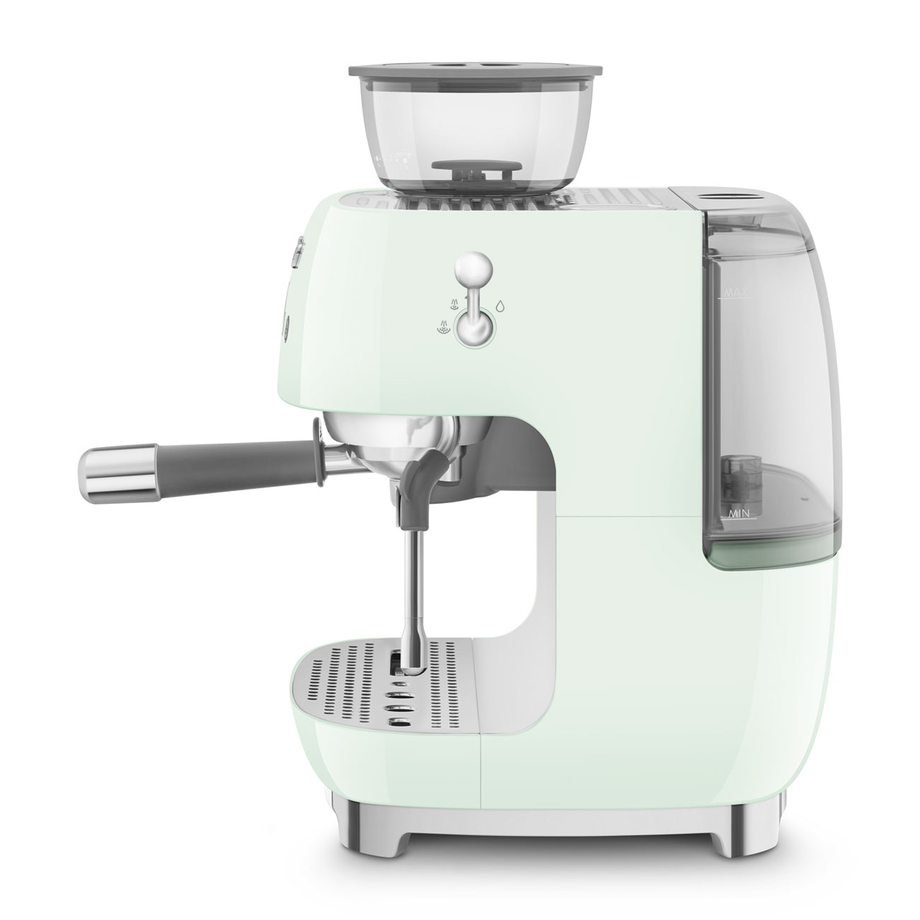 Deutliche Gebrauchsspuren: Espressomaschine mit Mahlwerk Grün