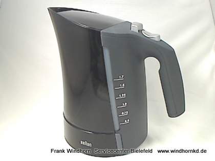 Wasserkocher ohne Sockel, schwarz