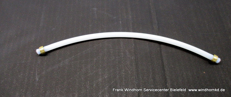 Hose from the steam boiler to the drain valve