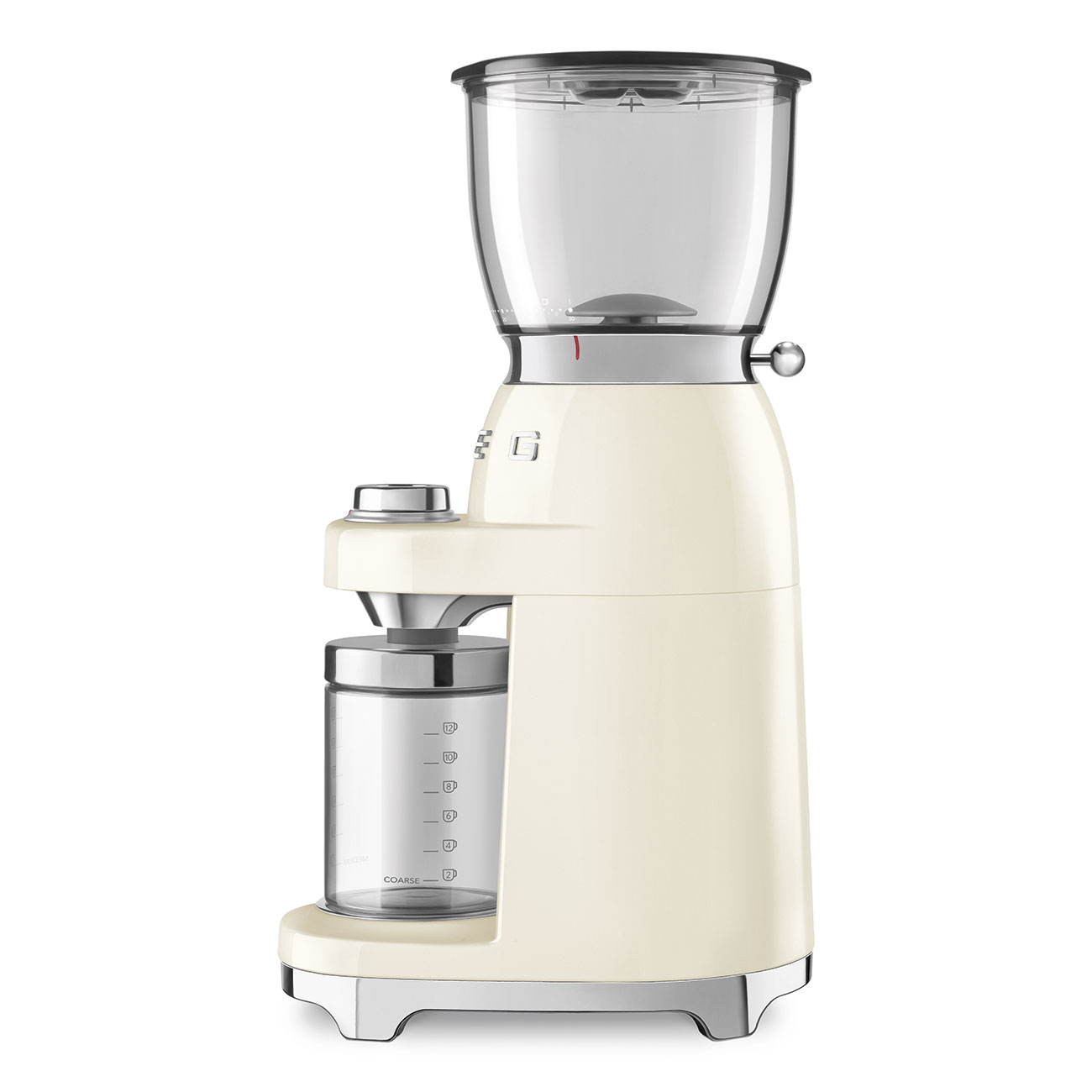 Signs of Use: SMEG CGF11CR Coffee Grinder, Cream, 50s